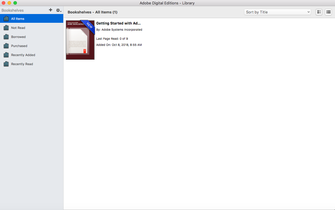 After selecting close, Adobe Digital Editions will automatically open