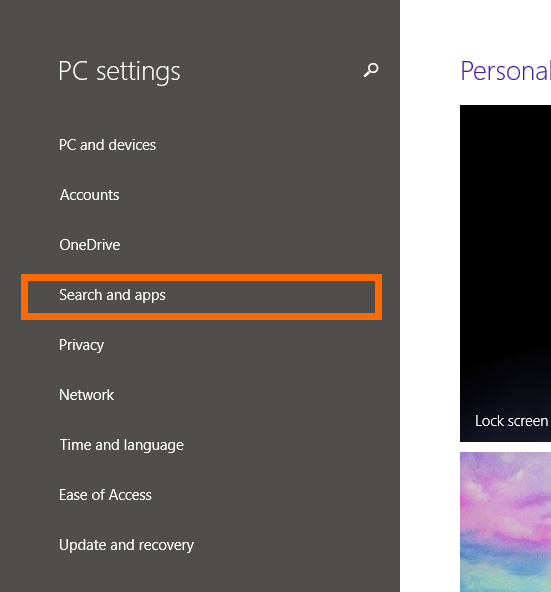 Search and apps