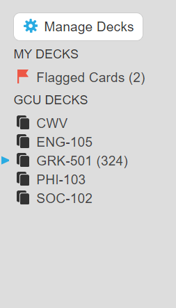 GCU Decks