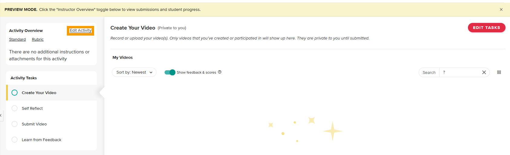 Select Edit Activity in the top-left.